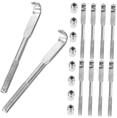 CORHAD 24pcs Small Metal Banjo Hook Nuts Replacement Banjo Accessories Hook Parts for Repair and Maintenance