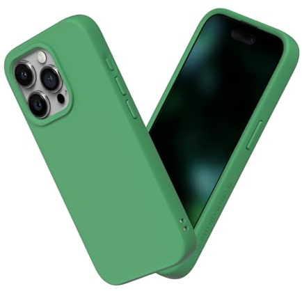 RhinoShield Case kompatibel mit [iPhone 15 Pro] | SolidSuit - Stoßdämpfende & schlanke Schutzhülle mit Premium Finish - 3.5 Meter Fallschutz - Olivgrün
