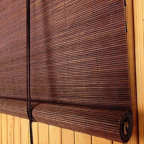 sgxxkj123 Natürliche Bambus-Rollo Raffrollo,Roller-Bambus-Jalousien Natürliches Holzfenster Schattiert Jalousien für Fenster und Türen Innen Schilf Vorhang Outdoor Für Balkon (80 * 180cm/32 * 71in)