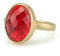 Gebürstetem Gold Rubin Ring - Bezel Set Oval Juli Birthstone Schmuck - Precious 18k Gold Ring - Elegante rote Rubin Stein Ring