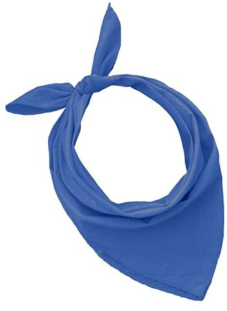 Bandana aus 100% Baumwolle, 3/5/10er-Set, für Damen, Herren, Kinder, Unisex, einfarbig und/oder mit Paisley-Muster, Artikelnummer A644, Königsblau, Set 3 pz