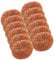 HOMESHOPA Copper Scouring Pad, 12 Pack Copper Coated Spiral Scrubber Scourer, Long Lasting Scourer for Cleaning Dirt, Grease & Grime, Pan Scourer, Heavy Duty Kitchen Pots Pans Scrubber