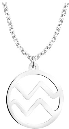 Sofia Milani - Damen Halskette 925 Silber - Wassermann Sternzeichen Anhänger - N0730