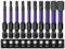 Uadme Hex Head Allen Wrench Drill Bit Set, 10Pcs Long Hexagon Impact Drill S2 Steel Strong Magnetic Screw Driver Bit with 1/4 Anti Slip Hex-Shank, H1.5-H8