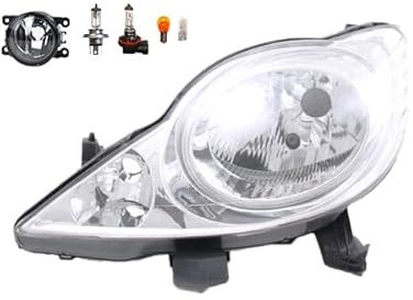 Johns, Scheinwerfer Halogen Front passend für Peugeot 107 06/2005-01/12 H4 Links Fahrer + Nebelscheinwerfer + Leuchtmittel