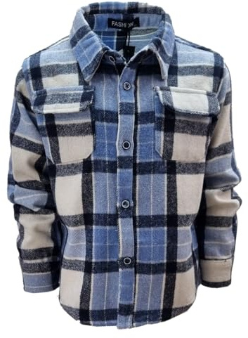 Fashion Boy Flanellhemd Kariertes Hemd Holzfällerhemd, JS117