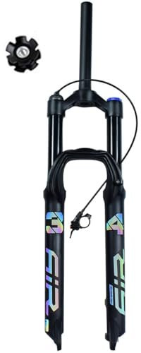 27.5 29 Pollici Stabile Forcella Anteriore Bici 1-1/8 Dritto Mountain Bike MTB Forchetta Ammortizzatore ASSE 9 * 100 Corsa 160mm Blocco Manuale Remoto (Color : Black Remote, Size : 29inch)