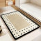 Tapis De Bain Noir Beige Tapis Salle De Bain Antidérapant Absorbant,Doux Et Agréable pour La Peau, Lavables,Extra Epais Tapis De Douche