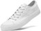 sharllen Ladies Canvas Shoes Women, Unisex Lace up Plimsolls Pumps Low Top Trainers for Men Casual Sneakers Canvas Plimsoles Flat Shoes(White1 250)