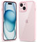 oakxco Thin Slim Clear case for iPhone 15 Plus/ 14 Plus, Transparent Hybrid Hard Shell Plastic & Soft Silicone Rubber Bumper, Non-Yellow Acrylic Protective Lightweight Cover for Women, Light Pink