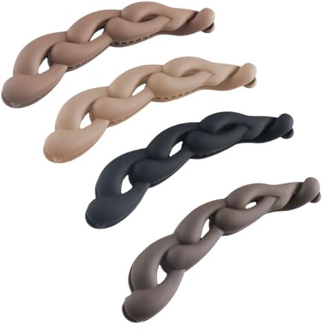 YNYCIPZ Barrettes pour Cheveux,Pinces à Cheveux Banane Pinces à Cheveux torsadées Style rétro Filles (4 pièces)