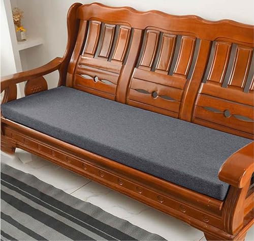 Hoowarm Bankauflage Outdoor 1/2/3-Sitzer Bankkissen Waschbar Abnehmbarem Gartenbank Auflage für Garten Terrasse Schaukel Bankkissen Sofa Boden Sitzkissen(Color:B,Size:120x50x5cm/47.24x19.68in)