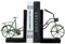 Buchstützen Buchends Fahrrad Retro Nostalgisches Buch End Bücherregal Kunst Buchend, Gebraucht for Büro Wohnzimmer Desktop Dekoration Ornamente Buchstützen(A)