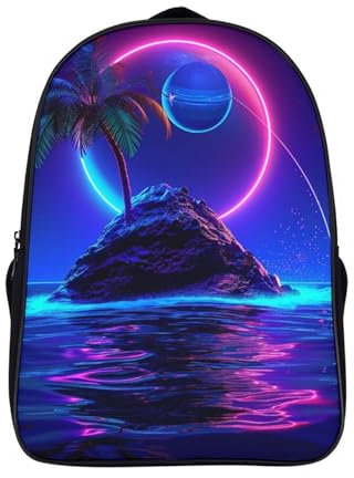 BARDYS Blue Planet Schulrucksack Schultaschen-Set Für Teenager Schulranzen Rucksack Campus Laptop Backpack 40x28x16cm