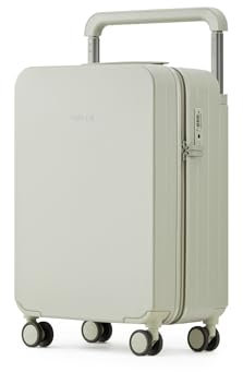 TUPLUS Koffer Trolleys Leicht PC Reisekoffer mit 4 Rollen Hartschalenkoffer ABS Rahmen Rollkoffer Reißverschluss,Impression Classic Plus,56.2cm-38L,GRÜN