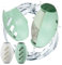 2Pcs Reusable Lint Roller for Clothes, Washable Lint Roller Ball Pet Fur Buddies Hair Remover, Portable Clothes Roller Sticky Tool for Plush Dust Travel Home Rugs Bedding Sofa (Green, White)