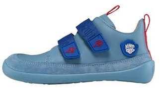 Affenzahn Barfußschuh Leder Buddy mit Klettverschluss, weich, rutschfest, für Jungen und Mädchen in Größe 21-32
