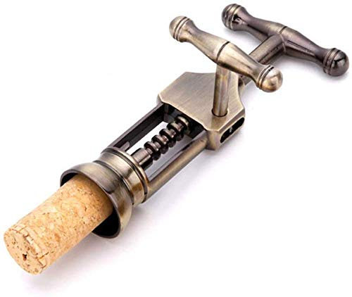 Sacacorchos de vino retro para abrebotellas de sumiller, aleación de zinc, palanca de sacacorchos vintage champán