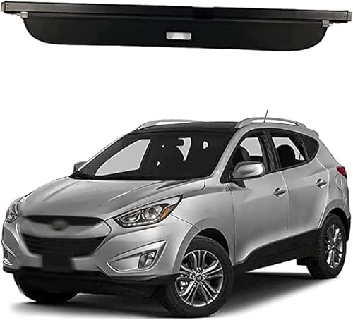 DuanRQ Auto Laderaumabdeckung, für Hyundai Tucson 2009-2014 Ausziehbar Kofferraumabdeckung Rollo Einziehbare Kofferraum Schutz Abdeckrollo Cargo Cover