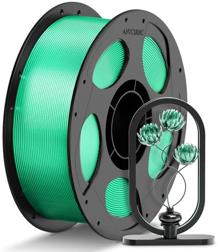 ANYCUBIC PETG Filament, Translucent und Vibrant, 1KG Transluzent Grün | Wasserbeständig, Witterungsbeständig, Einstellbare Lichtdurchlässigkeit