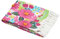 SCHÖNER LEBEN. Strandtuch Hamamtuch Plaid Fouta Blumen mit Fransenrand pink 90x180cm