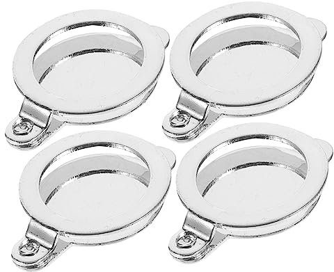 Didiseaon 4 Stück Anti-Sight-Türspiegelabdeckung Beschützer Türspionabdeckungen Gucklochabdeckung Rotguss blinken nur Türlochabdeckung Türspion-Abdeckung Peonder -Türabdeckung Kupfer Silber