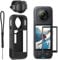YEHOLDING 4-in-1 Protective Case Accessory Kit Compatible with Insta 360 X5 with Silicone Camera Case and Soft Lens Cap,Scratch Resistant Protector (Black) for insta360 X5 Accessories