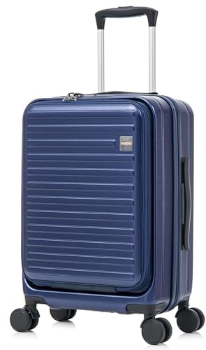 MS Point Koffer Trolley Reisekoffer Hartschalenkoffer Handgepäck mit Rollen Suitcase TSA Schloss Rosa