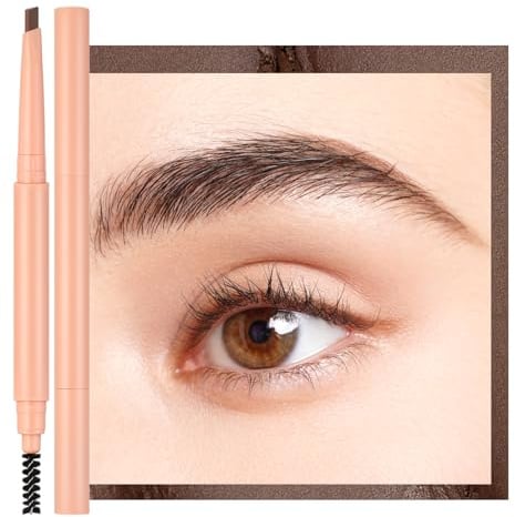 Oulac Augenbrauenstift Waterproof, Herausdrehbarer Brow Pencil mit Bürste, Langanhaltend & Wischfest, Vegan & Tierversuchsfrei, 03 Dark Brown