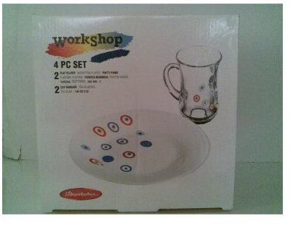 Pasabahce Teeglas +2 serviceteller-set nazar mit Henkel