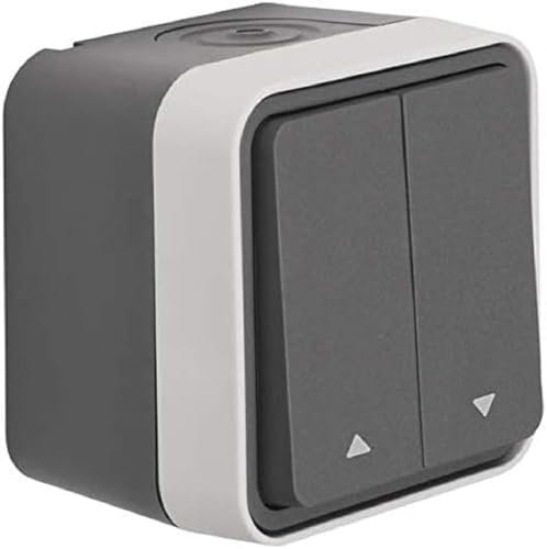 Berker Jalousie-Serientaster 50753535 Pfeile AP gr/lgrmatt W.1 Jalousieschalter/-Taster 4011334440987, white