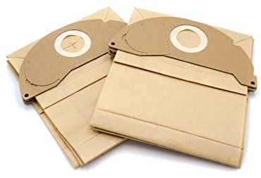 vhbw 10x sacchetto compatibile con Kärcher WD 2200, WD 2210, WD 2240, WD 2.000 - WD 2.499, WD 2250 aspirapolvere - 25cm x 24,5cm Marrone