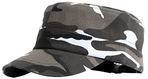 YJZQ Herren Tarnmütze Baseball Cap Sommer Sonnenhut Baumwolle Baseballmütze Snapback Verstellbar Baseball Kappe Trucker Cap Flach Hut für Draußen Sport und Reise