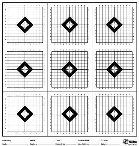 X-Targets Einschießscheibe SX9 / 50x52cm / 120gm² (100 Stück)