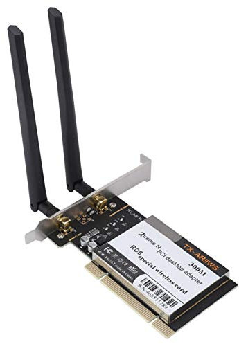 Diyeeni Carte réseau sans Fil bi-Bande 2.4 / 5GH pour Ordinateur de Bureau,Wireless Network Card WLAN Adapter pour Adaptateur réseau PCI 300 Mbps PCI avec 2x2 MIMO pour Windows 7/8/10 / XP