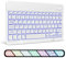 XIWMIX Ultra-Slim Wireless Bluetooth Keyboard - 7 Colors Backlit Portable Keyboard for iPad Air/Pro/11th/10th/9th/8th/7th/6th/Mini/Galaxy Tablet & More iOS Android Windows Deivces, White