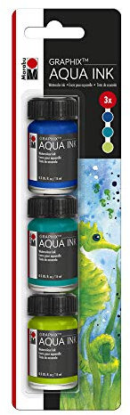 Marabu Graphix Aqua Ink Trail Set, Seahorse (1213900000102)