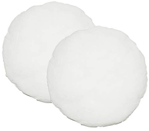 Haus und Deko 2er Pack Füllkissen 70 cm rund Innenkissen Polyester Sofakissen Kopfkissen Kissen Weiß