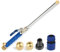 Gelia High Pressure Hose Nozzle Pressure Washer, Aluminum Body, Hose Quick Connect, 2 Brass Nozzles, Blue, CE-Certified