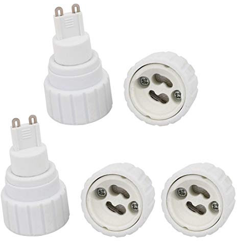 5pcs G9 à GU10 Extender Adaptateur Convertisseur Lampe Ampoule Douille Support Blanc