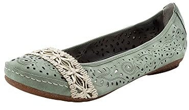 Rieker Damen 41466 Geschlossene Ballerinas, Grün 52, 38 EU