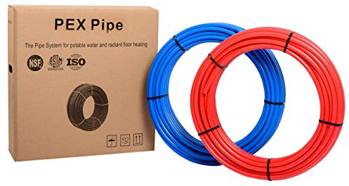 EFIELD 1/2 inch 2 x100 ft Pex-b Pipe/Tubing, Blue & Red 200 ft Length