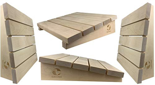SudoreWell® Sauna Kopfstütze Exklusiv aus hochwertigem Birkenholz - 4 Stück