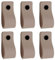 Brute Strength - Ledergriffe für Möbel - Hellgrau - 6 Stück - 12,5 x 2,5 cm - Schrankgriff, Türgriff für Küche, Bad, Schränke, Kommode, Holz