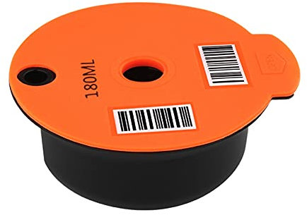 yaoqijie Capsules de café universelles Coupe avec Une Brosse à cuillère Réutilisable Rechargeable Capsule de café remplissable Filtre Former pour la Machine Tassimo Bosch-S Lasting (Color : 180ml)