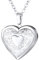 U7 Personalisiertes Medaillon zum Öffnen für Bilder Damen Mädchen Kinder Custom Herzkette Aufklappbar Weißgold Fotokette Heart Locket Necklace Modeschmuck für Valentinstag Muttertag
