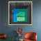 Josef Albers《Farbstudie für Mitreedsquare》Leinwandkunst Ölgemälde Abstrakte Malerei Bild Wanddekor Poster Drucke 50x50cm Rahmenlos