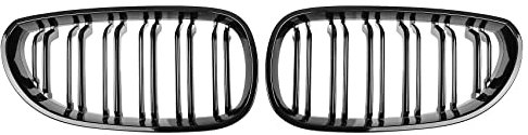 DOCAS Kühlergrill für 5er E60 E61 2003-2010 Nieren Doppelsteg Sport Glanz Schwarz