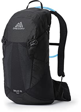 Gregory Salvo 16L H2O Uni Day Hiking/Backpacking Hydration/Mountainbiking Rucksack, 3L Wasserreservoir/Blase inklusive, Einheitsgröße, Ozon-Schwarz