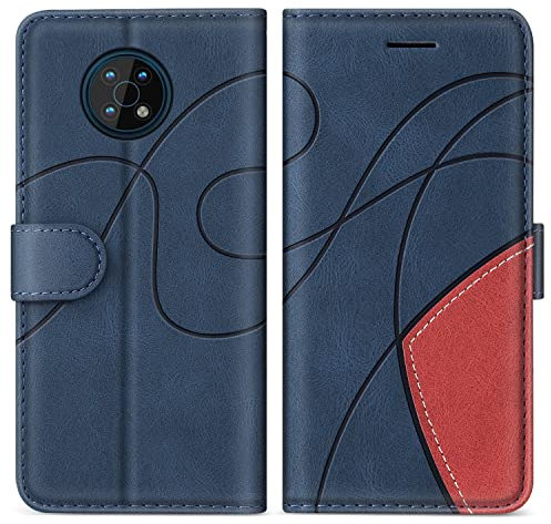 KKEIKO Funda para Nokia G50, Billetera Carcasa de PU Cuero para Nokia G50, Anti Golpes Magnético Funda con Ranura para Tarjeta, Azul